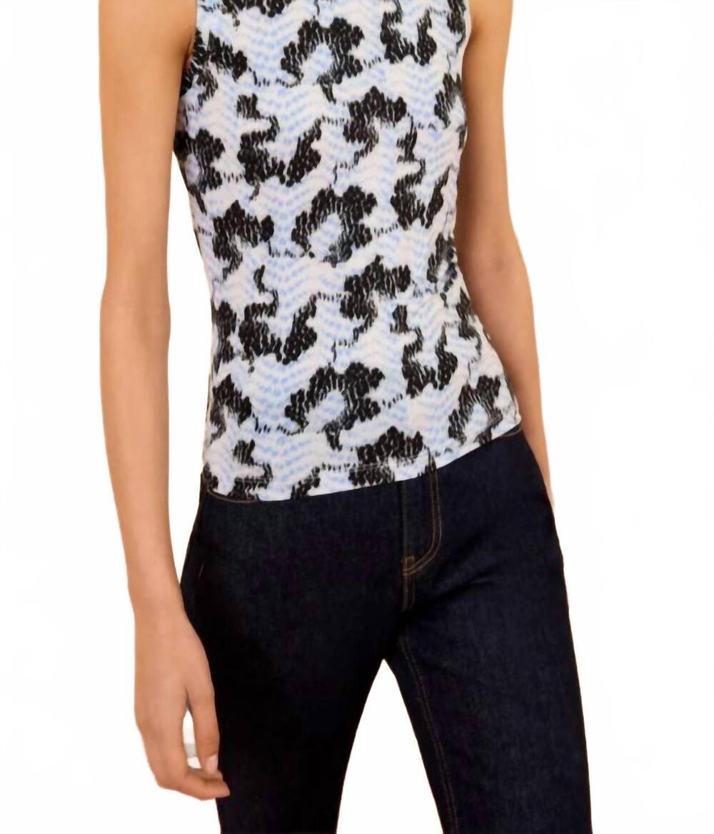 NEW ULLA JOHNSON ines jersey top in ciel